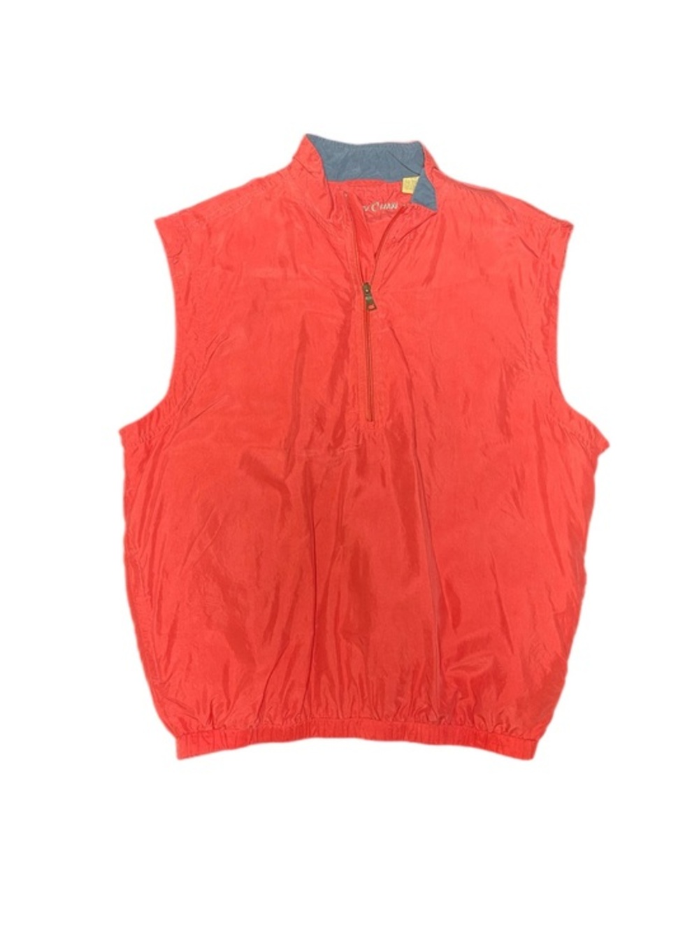 Vintage 90s Bobby Chan 100% Silk Quarter Zip Vest